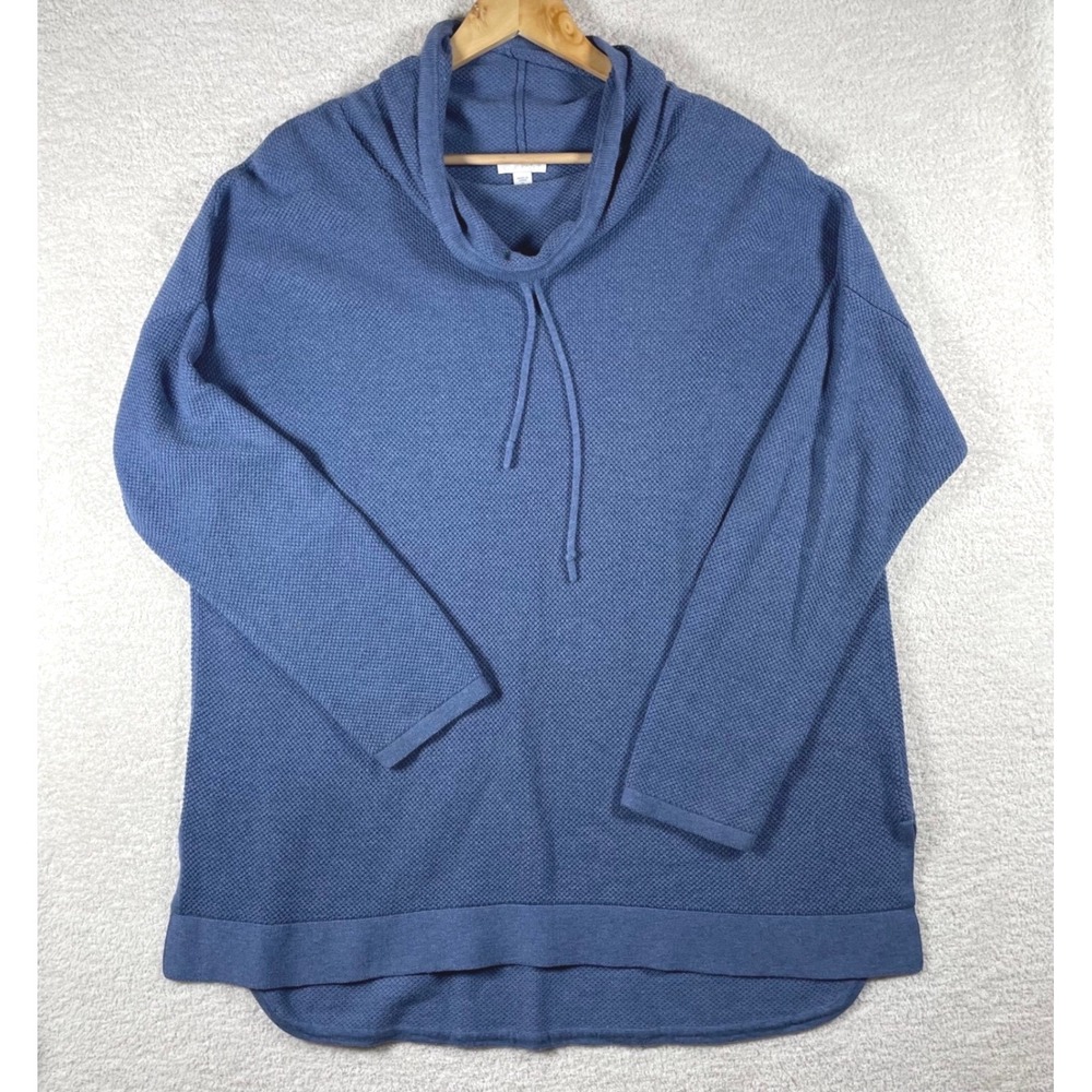 pure jill textured cowl neck sweater XL cozy cottagecore coastal grandmother